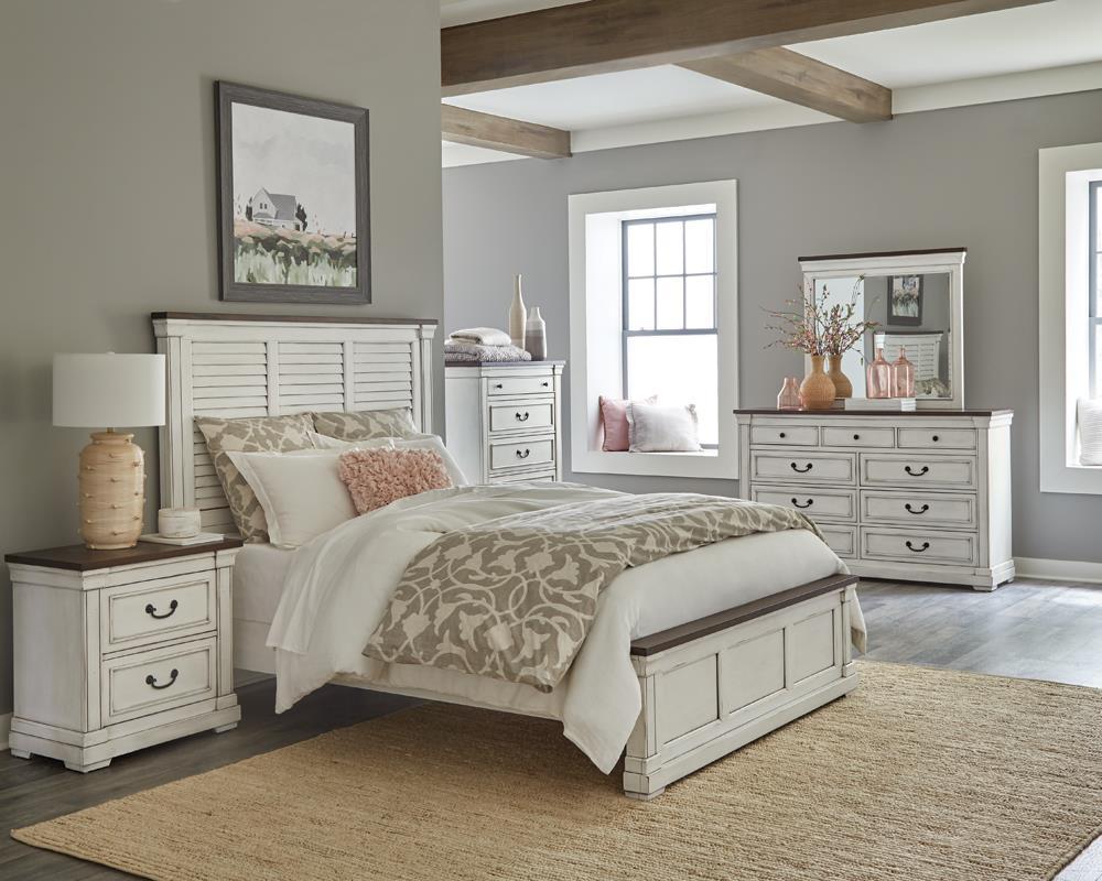 Hillcrest Eastern King Panel Bed White Half Price Furniture