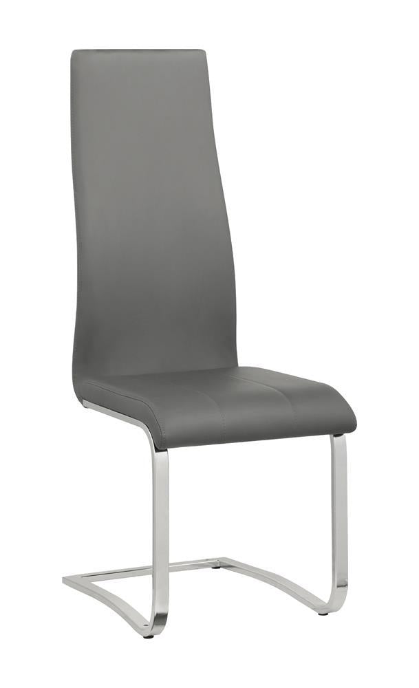Montclair Upholstered High Back Side Chairs Grey and Chrome (Set of 4) - Dining Chair - Half Price Furniture