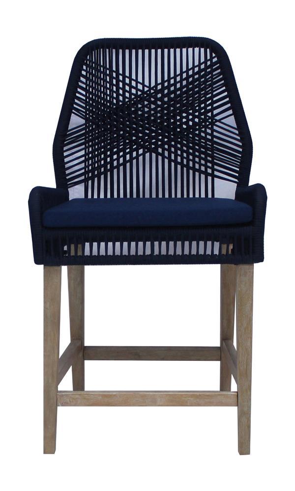 Nakia Woven Rope Back Counter Height Stools (Set of 2) - Barstool - Half Price Furniture