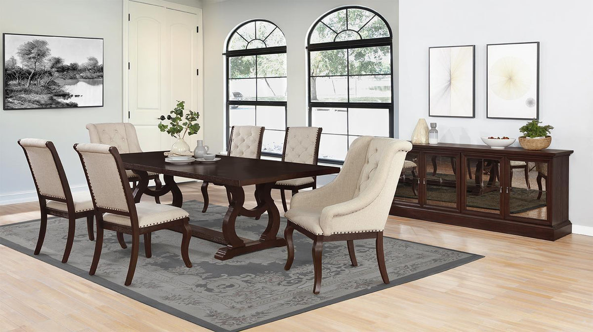 Brockway Tufted Dining Chairs Cream and Antique Java (Set of 2) - Dining Chair - Half Price Furniture