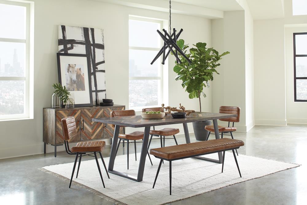 Misty Padded Side Chairs Camel and Black (Set of 2) - Dining Chair - Half Price Furniture