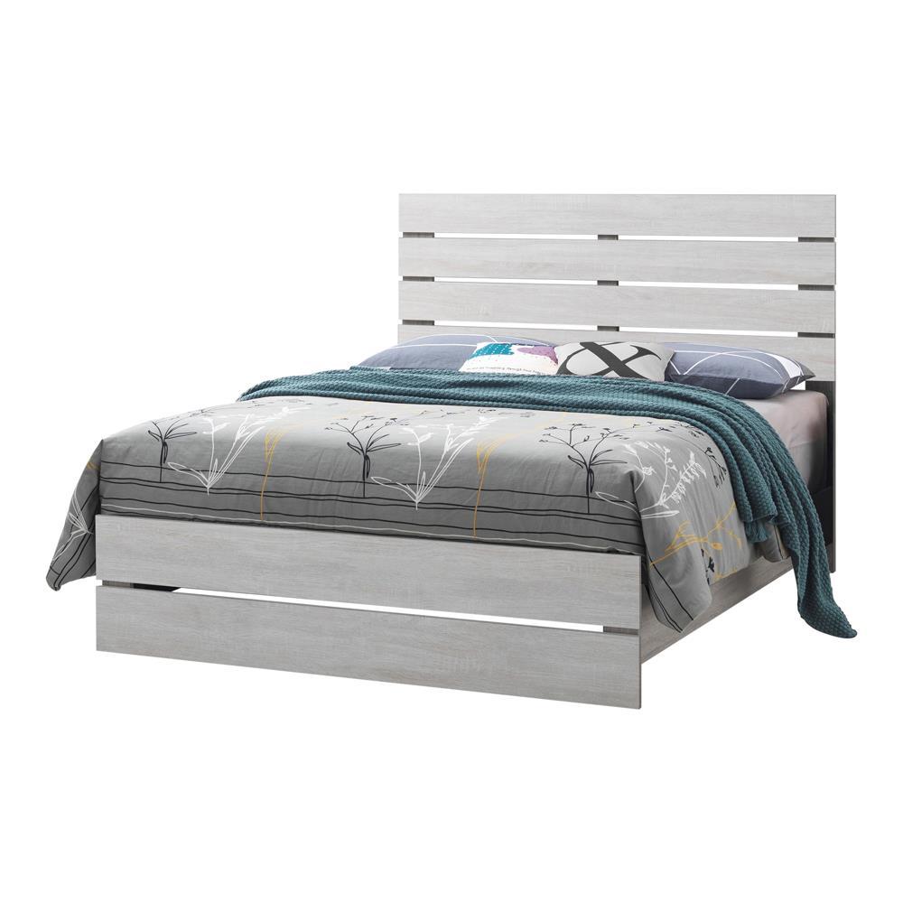 Brantford Queen Panel Bed Coastal White - Bed - Half Price Furniture
