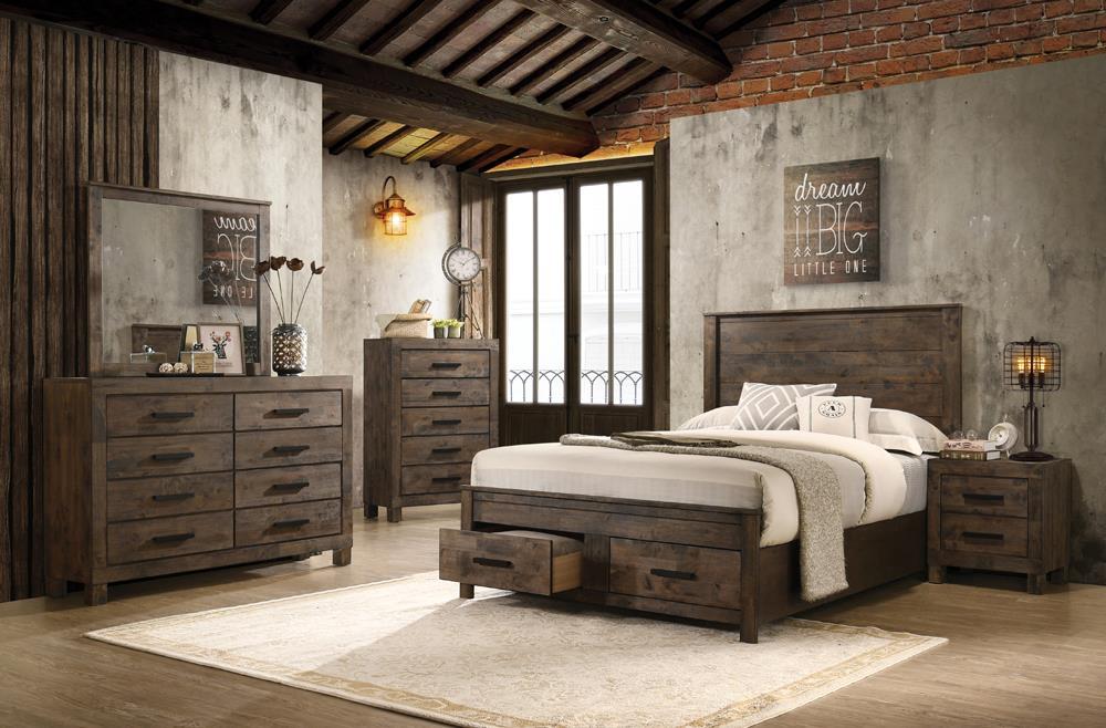 Woodmont 2-drawer Nightstand Rustic Golden Brown - Nightstand - Half Price Furniture