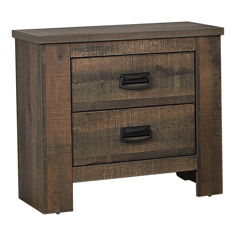 Frederick 2-drawer Nightstand Weathered Oak - Half Price Furniture