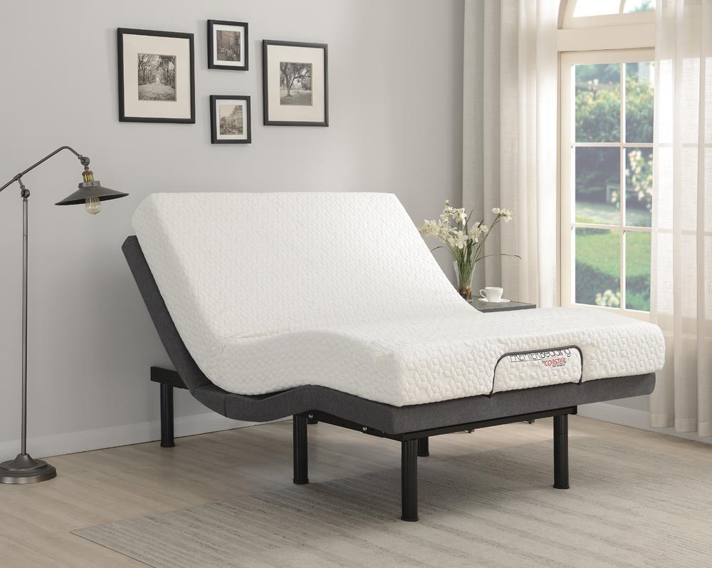 Negan California King Adjustable Bed Base Grey and Black - Adjustable Base - Half Price Furniture