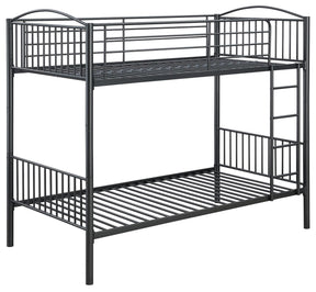 Anson Twin Over Twin Bunk Bed with Ladder Anson Twin Over Twin Bunk Bed with Ladder Half Price Furniture