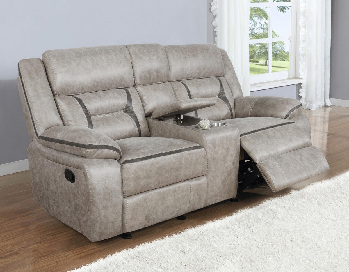 Greer Upholstered Tufted Back Glider Loveseat Half Price Furniture