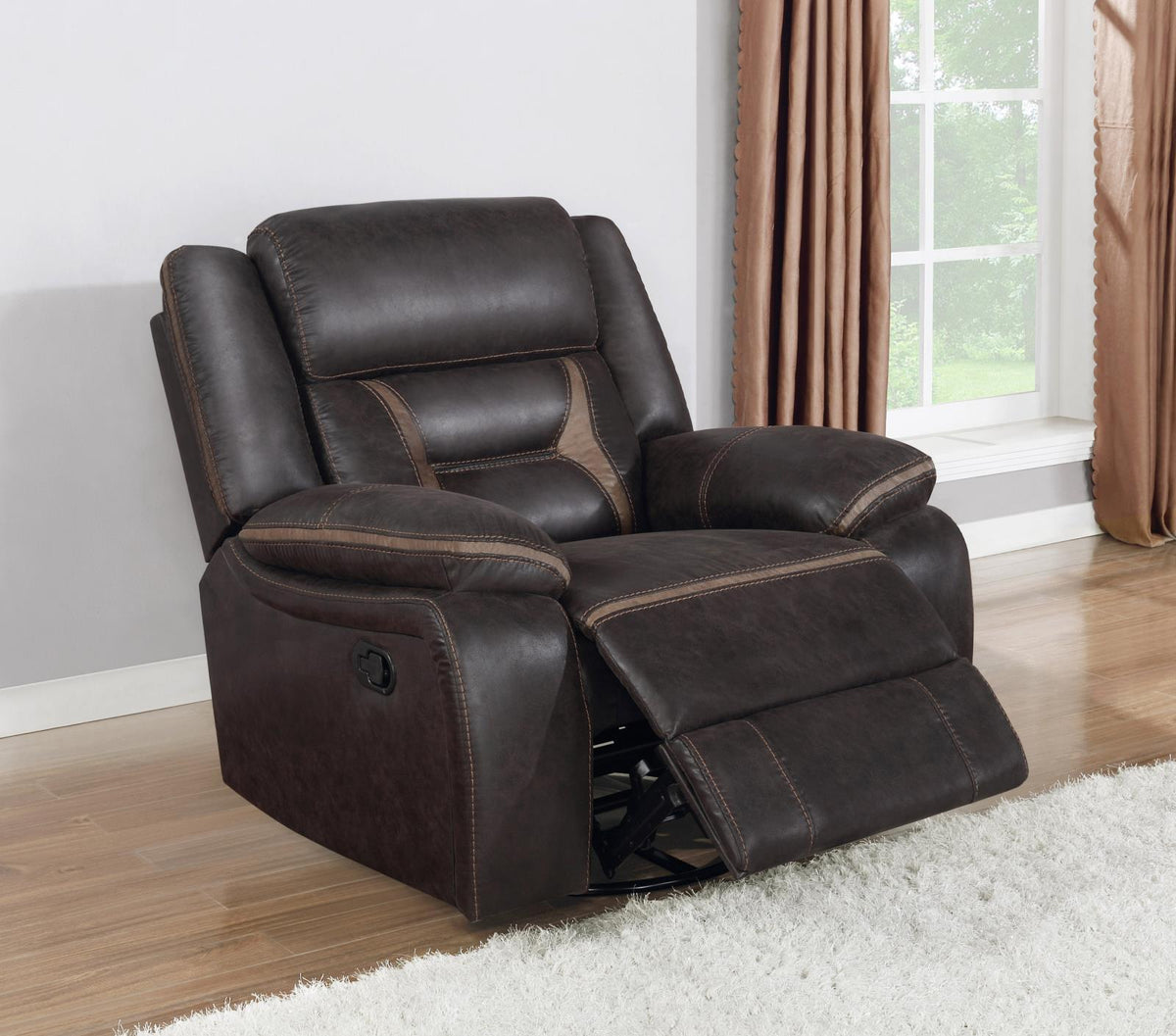 Greer Upholstered Tufted Back Glider Recliner - Recliner - Half Price Furniture
