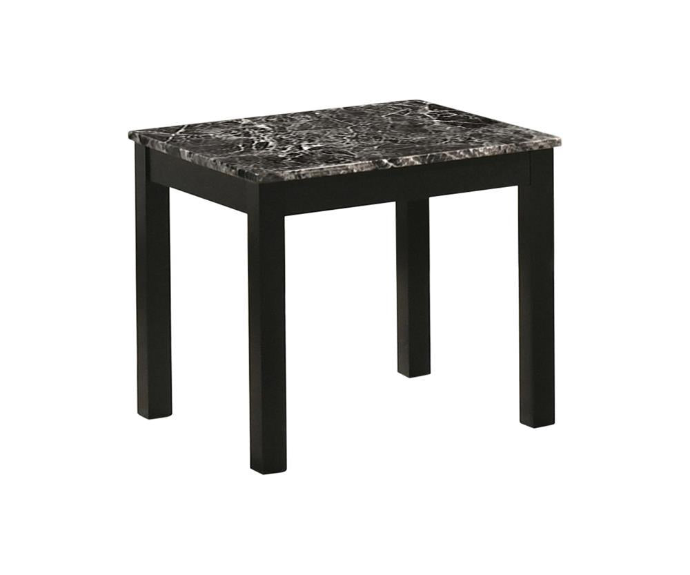 Darius Faux Marble Rectangle 3-piece Occasional Table Set Black - Table Set - Half Price Furniture