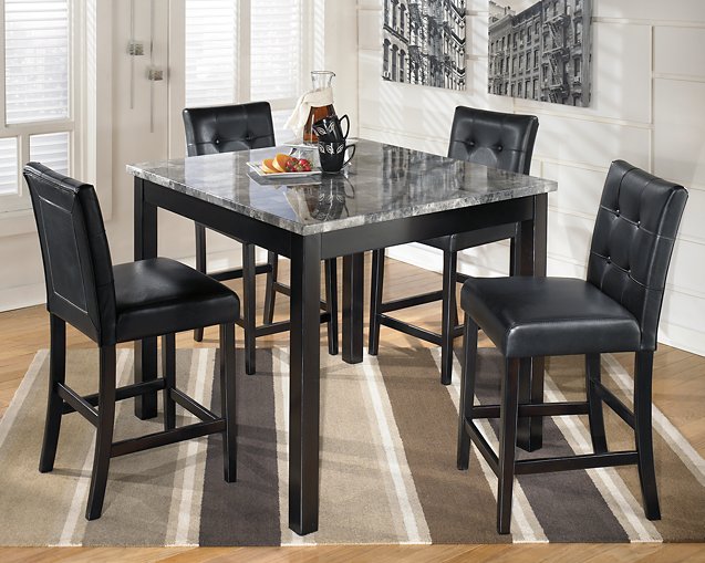 Maysville Counter Height Dining Table and Bar Stools (Set of 5) - Half Price Furniture