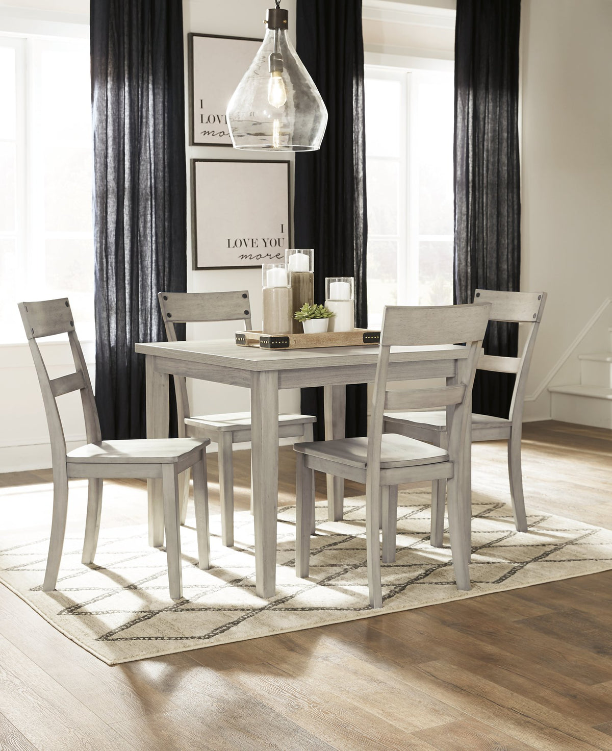 Loratti Dining Table and Chairs (Set of 5) - Half Price Furniture