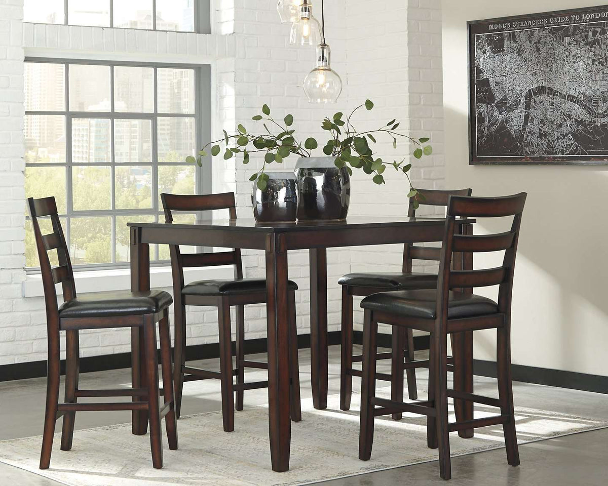 Coviar Counter Height Dining Table and Bar Stools (Set of 5) Half Price Furniture