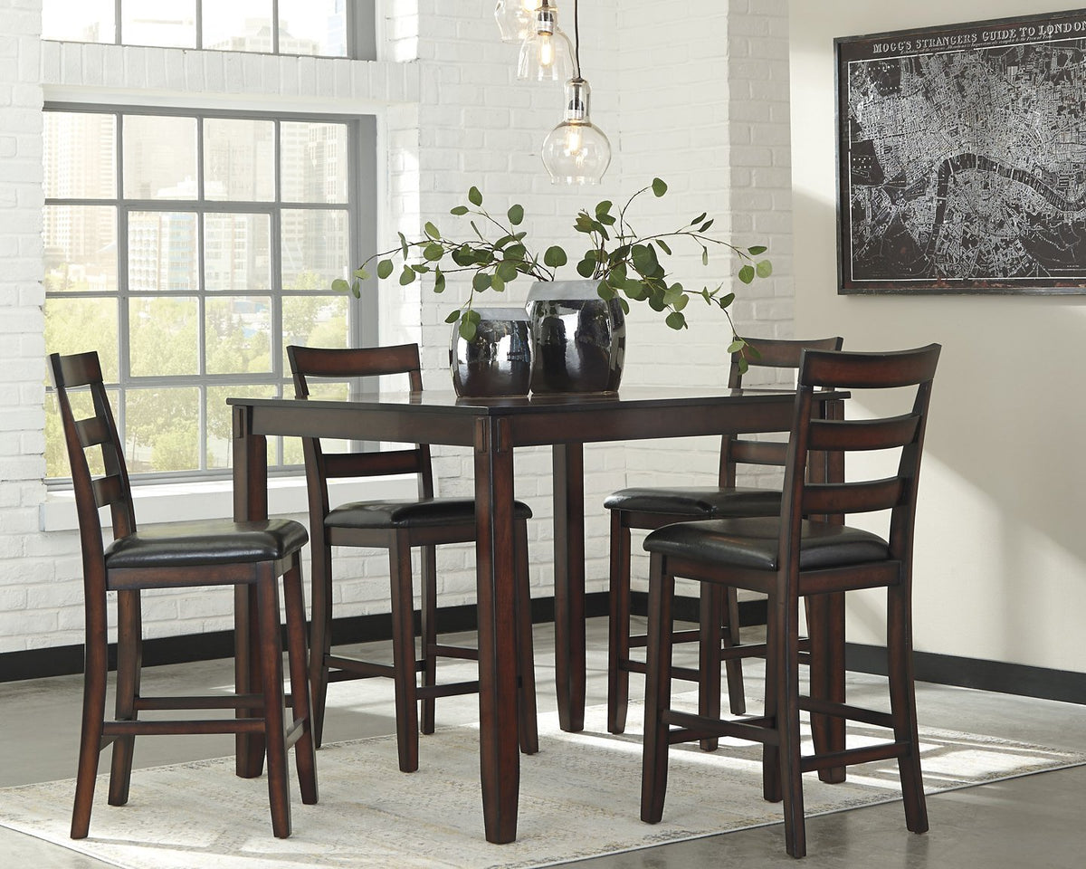 Coviar Counter Height Dining Table and Bar Stools (Set of 5)  Half Price Furniture