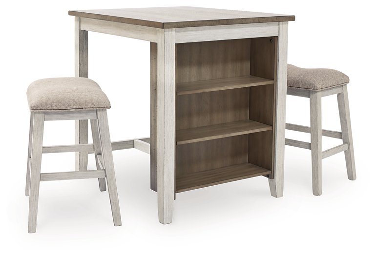 Skempton Counter Height Dining Table and Bar Stools (Set of 3)  Half Price Furniture
