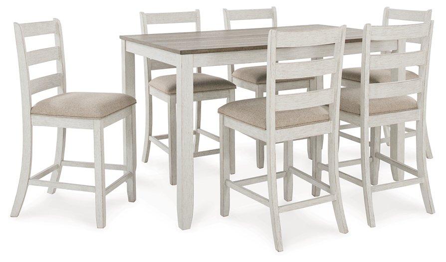 Skempton Counter Height Dining Table and Bar Stools (Set of 7) Half Price Furniture