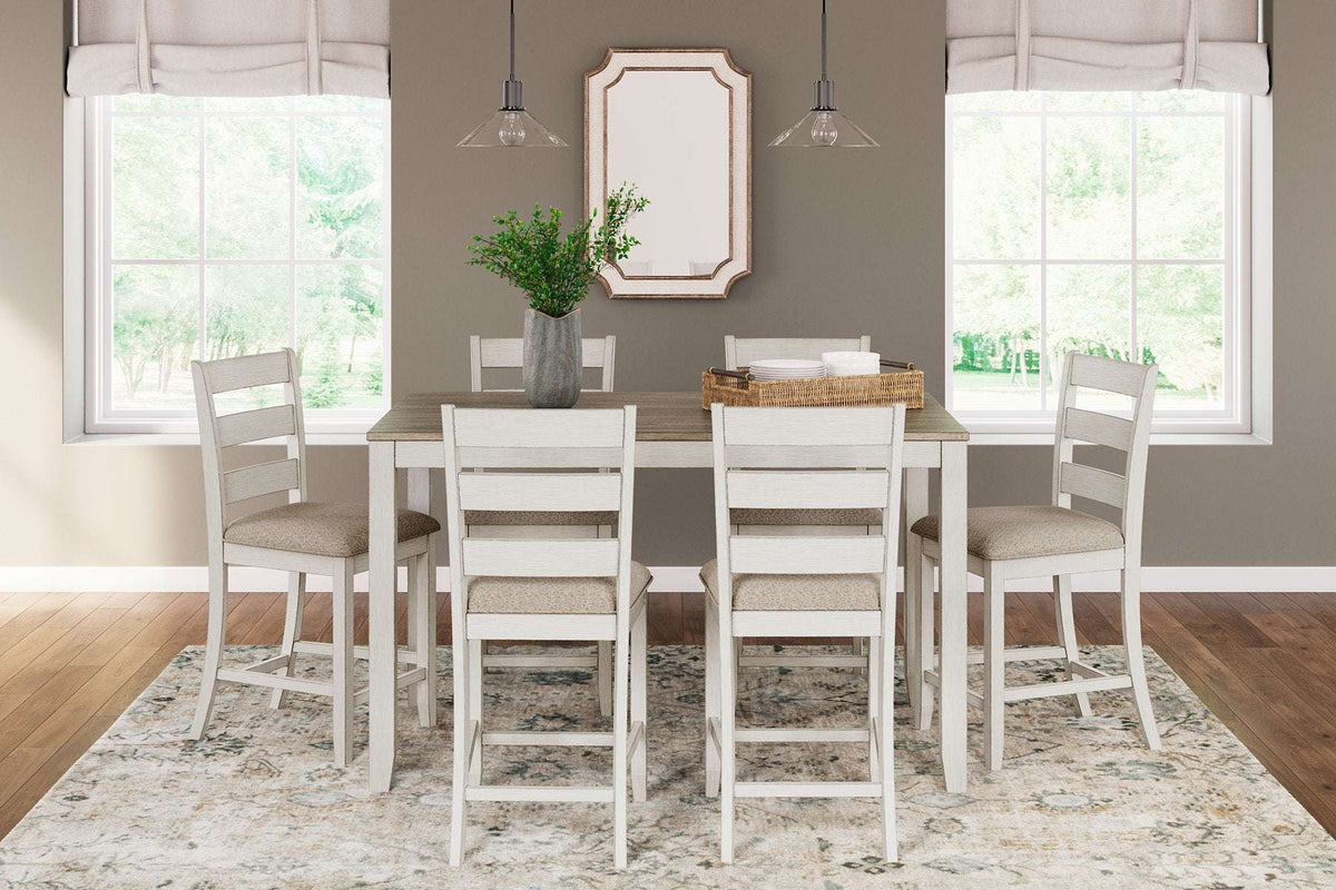Skempton Counter Height Dining Table and Bar Stools (Set of 7) Half Price Furniture