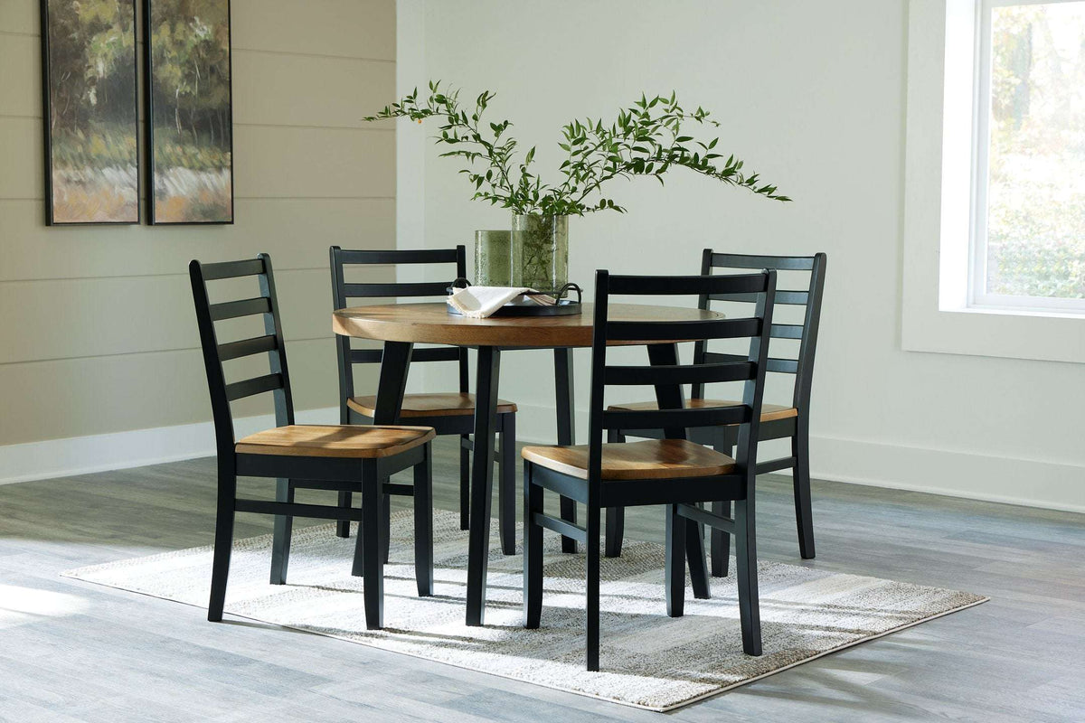 Blondon Dining Table and 4 Chairs (Set of 5) Half Price Furniture