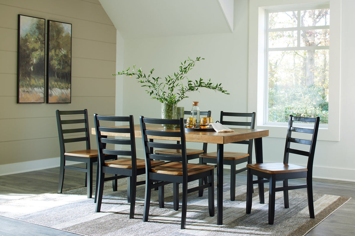 Blondon Dining Table and 6 Chairs (Set of 7) - Dining Table - Half Price Furniture