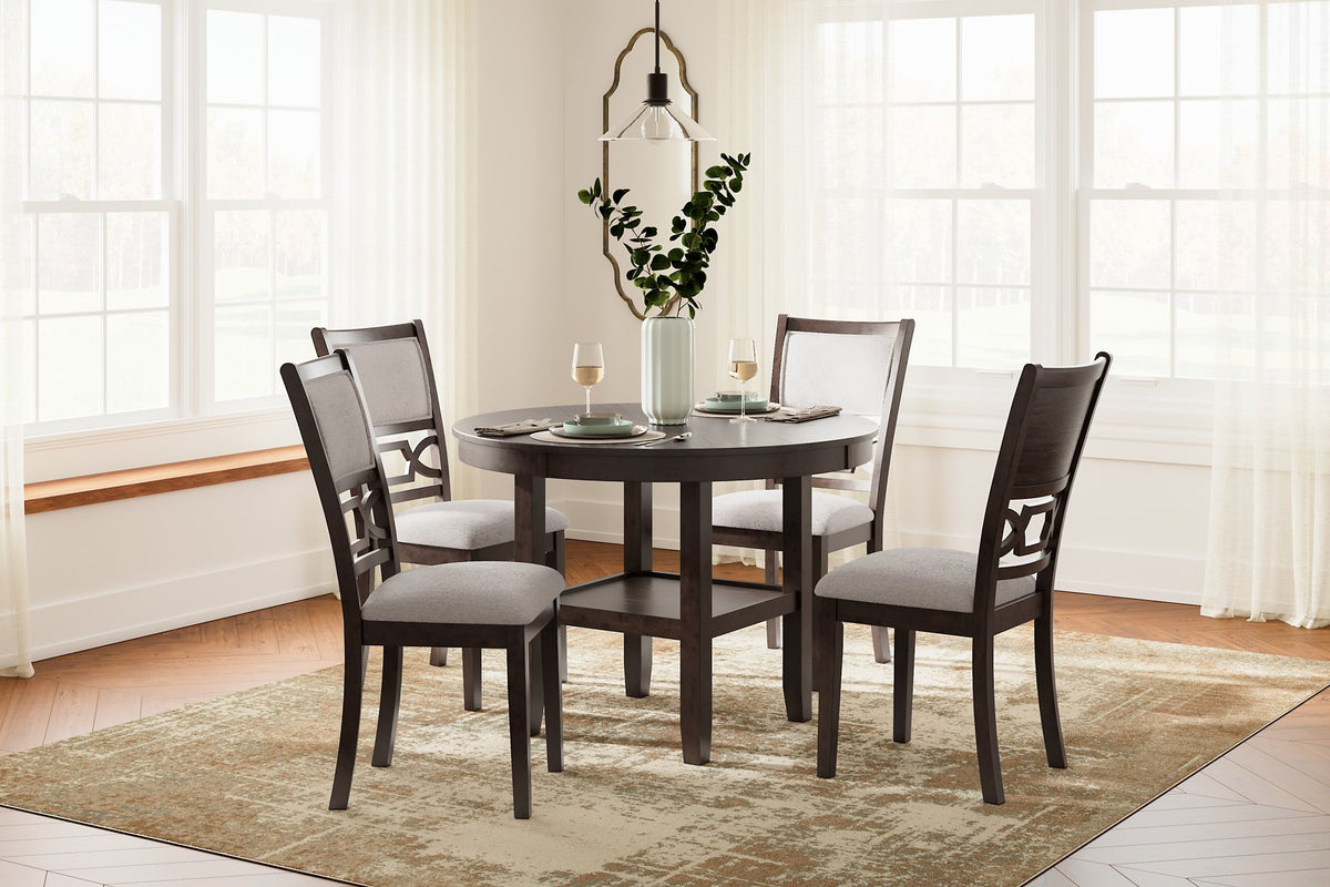 Langwest Dining Table and 4 Chairs (Set of 5)  Half Price Furniture
