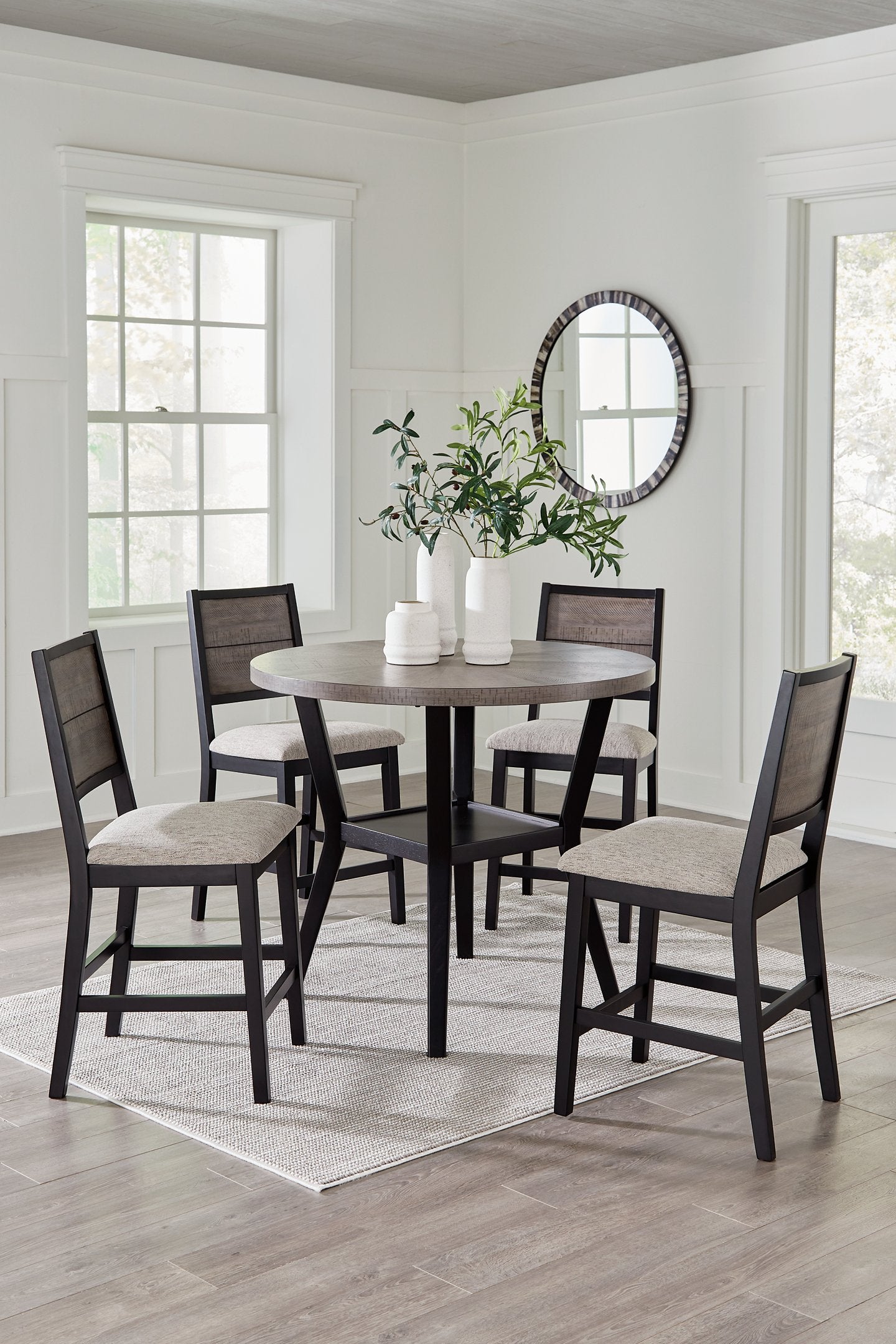 Corloda Counter Height Dining Table and 4 Barstools (Set of 5) - Counter Height Table - Half Price Furniture