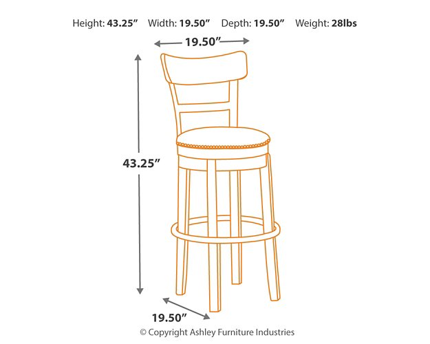 Pinnadel Bar Height Bar Stool Half Price Furniture