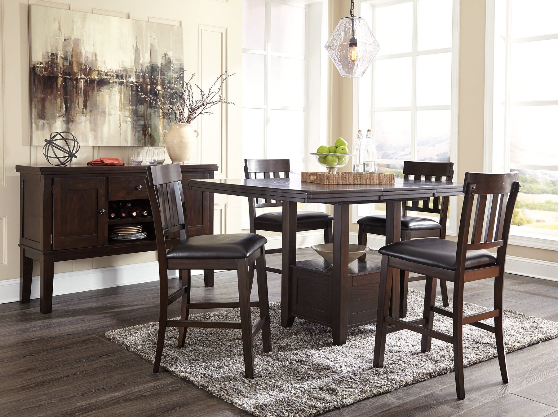 Haddigan Counter Height Dining Extension Table - Half Price Furniture