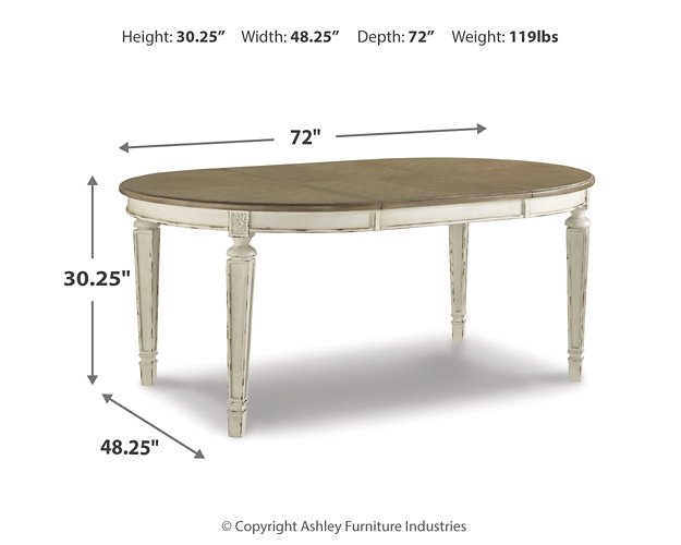 Realyn Dining Extension Table Half Price Furniture