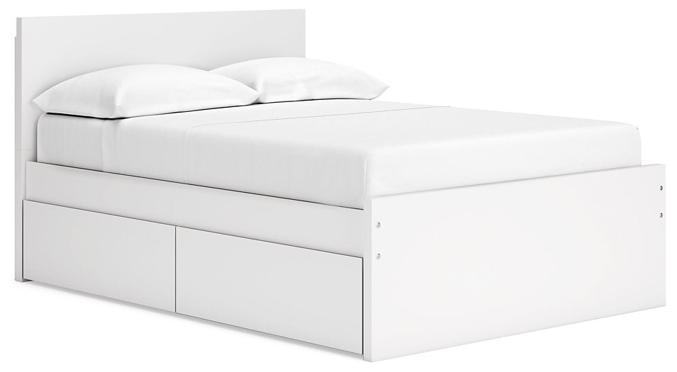 Onita Panel Bed with 1 Side Storage  Half Price Furniture