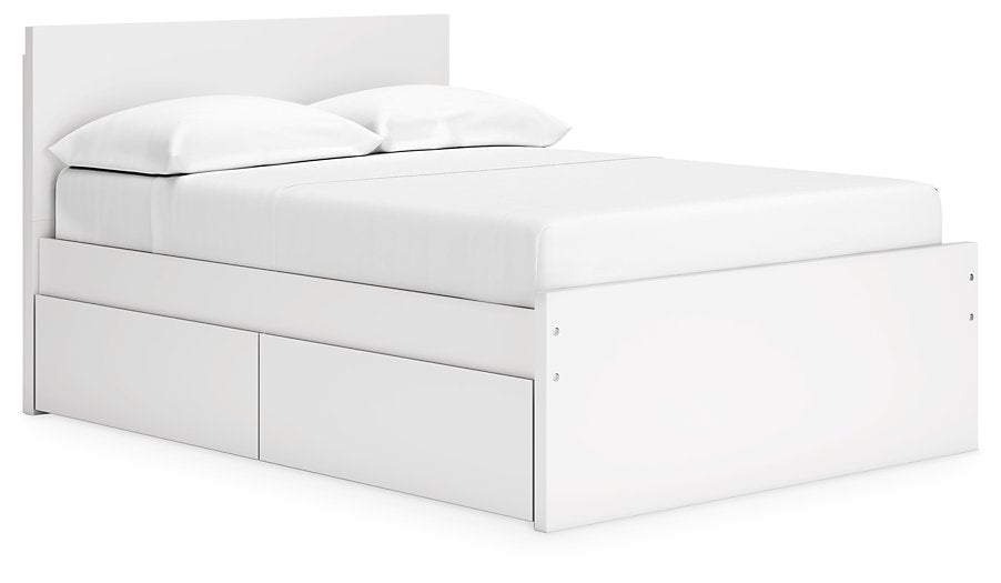 Onita Panel Bed with 2 Side Storage  Half Price Furniture