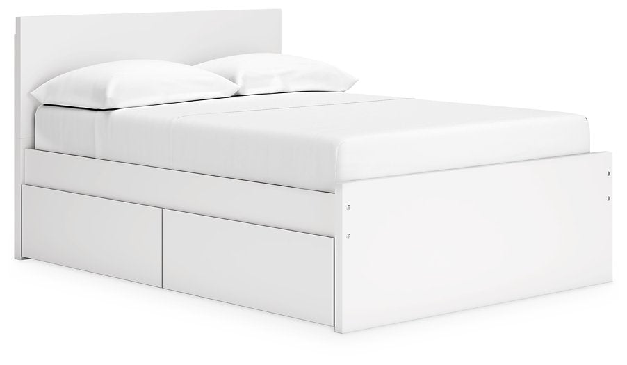 Onita Panel Bed with 2 Side Storage Half Price Furniture