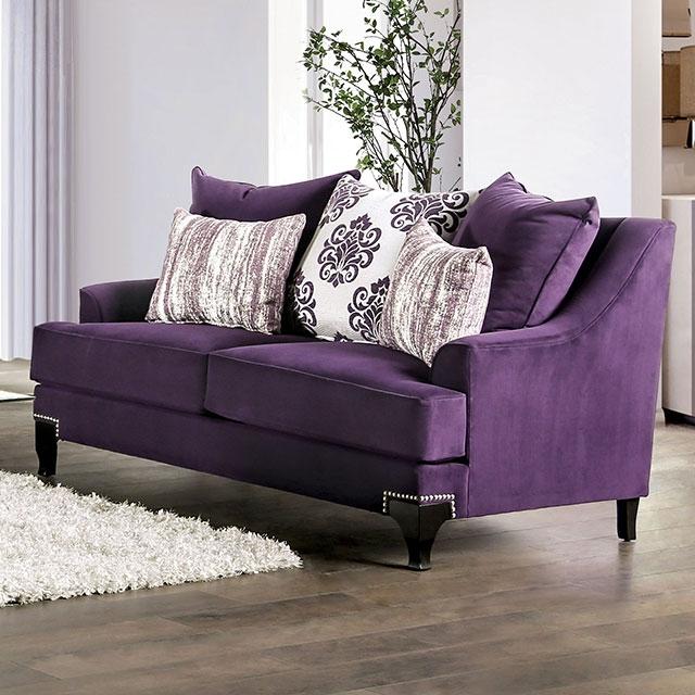Sisseton Purple Love Seat  Las Vegas Furniture Stores