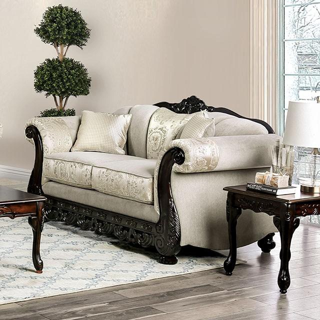 Newdale Ivory Love Seat  Las Vegas Furniture Stores