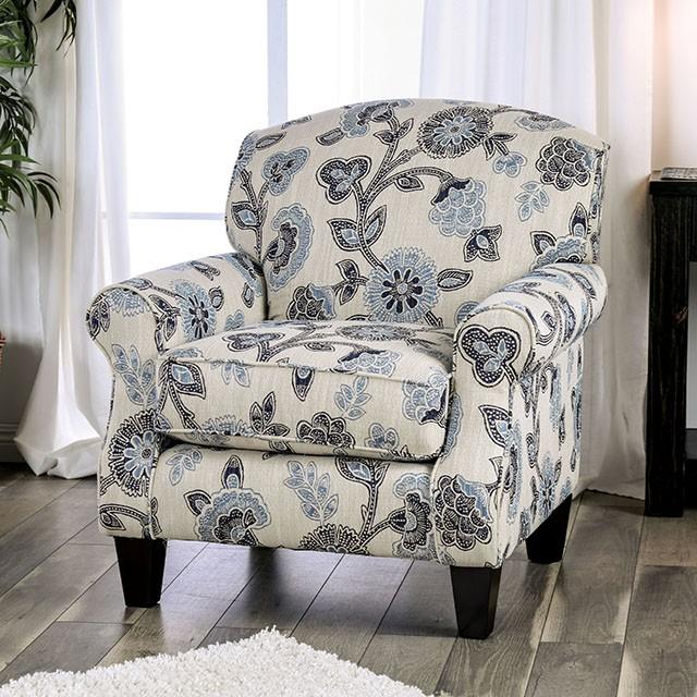 Nash Ivory Chair, Floral  Las Vegas Furniture Stores
