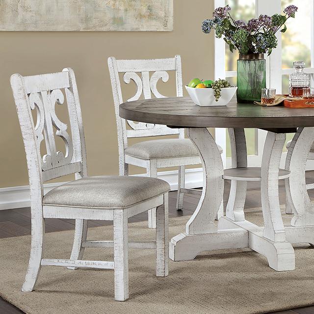 AULETTA Round Dining Table, Gray AULETTA Round Dining Table, Gray Half Price Furniture