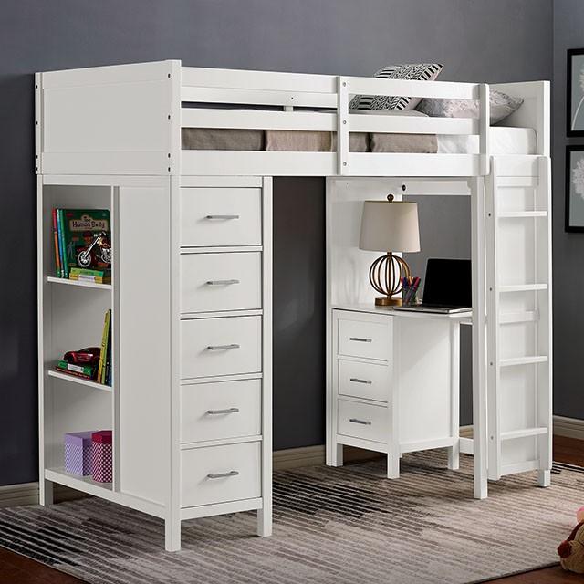 CASSIDY Twin Loft Bed w/ Drawers CASSIDY Twin Loft Bed w/ Drawers Half Price Furniture