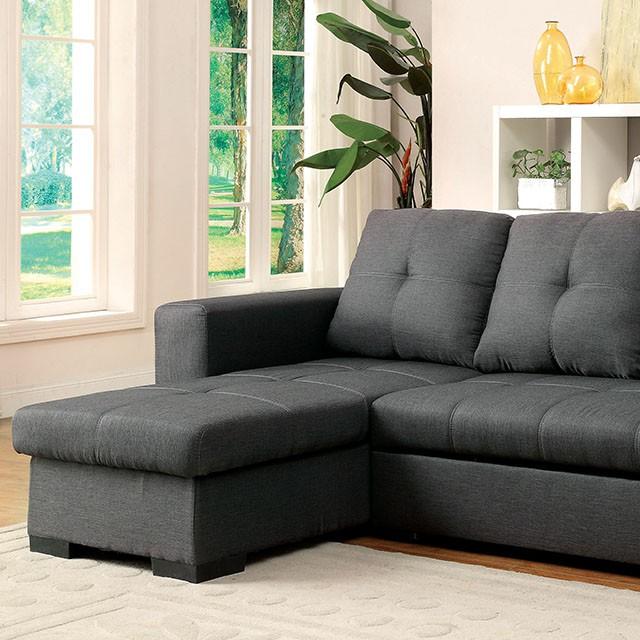 DENTON Sectional, Gray DENTON Sectional, Gray Half Price Furniture