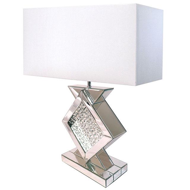 DESMA Table Lamp, Champagne/White  Las Vegas Furniture Stores