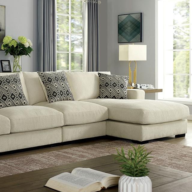 KAYLEE Large L-Shaped Sectional, Right Chaise  Las Vegas Furniture Stores