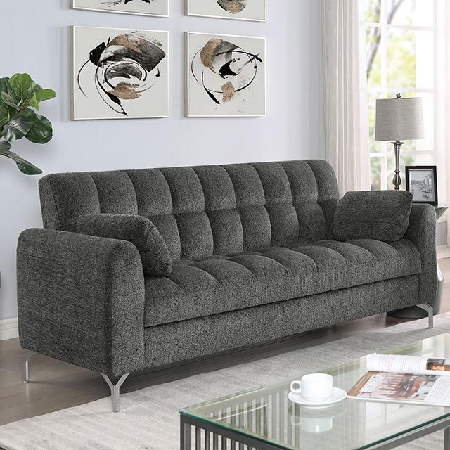 LUPIN Sofa w/ Pillows, Dark Gray  Las Vegas Furniture Stores