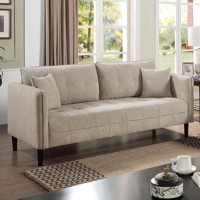 LYNDA Sofa w/ Pillows, Light Gray LYNDA Sofa w/ Pillows, Light Gray Half Price Furniture