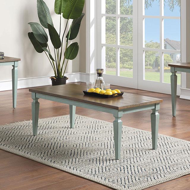 MONMOUTH 3 Pc. Table Set, Antq. Teal MONMOUTH 3 Pc. Table Set, Antq. Teal Half Price Furniture