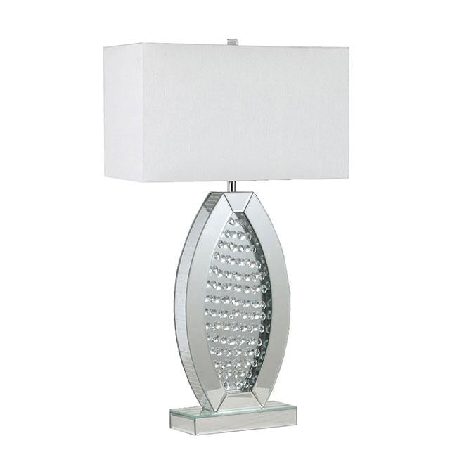 MYDA Table Lamp, Silver/White  Las Vegas Furniture Stores