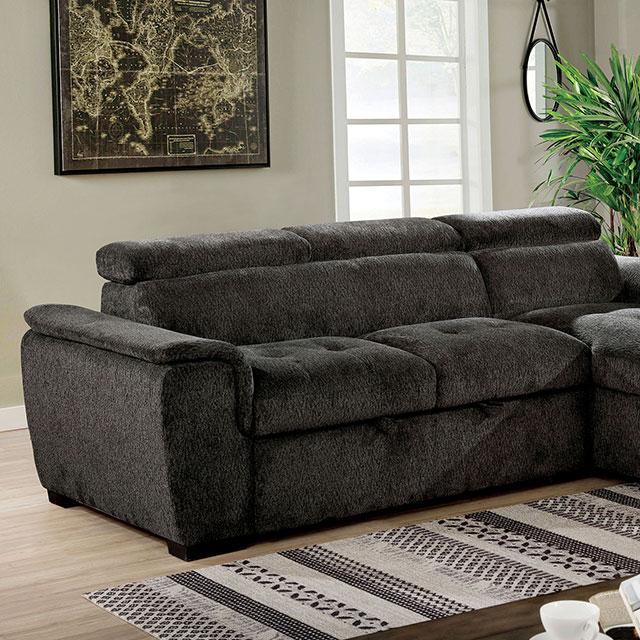PATTY Sectional, Dark Gray PATTY Sectional, Dark Gray Half Price Furniture