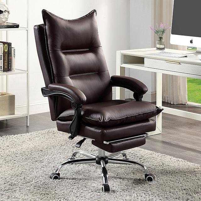 PERCE Office Chair, Brown  Las Vegas Furniture Stores