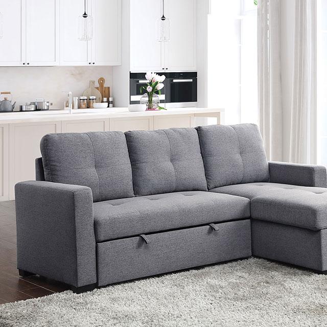 POLLY Sectional, Gray POLLY Sectional, Gray Half Price Furniture