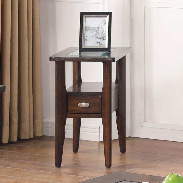 RIVERDALE Side Table, Dark Walnut RIVERDALE Side Table, Dark Walnut Half Price Furniture