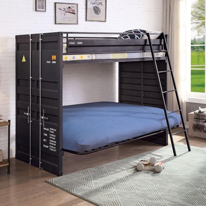 LAFRAY Twin Bunk Bed w/ Futon Base - Half Price Furniture