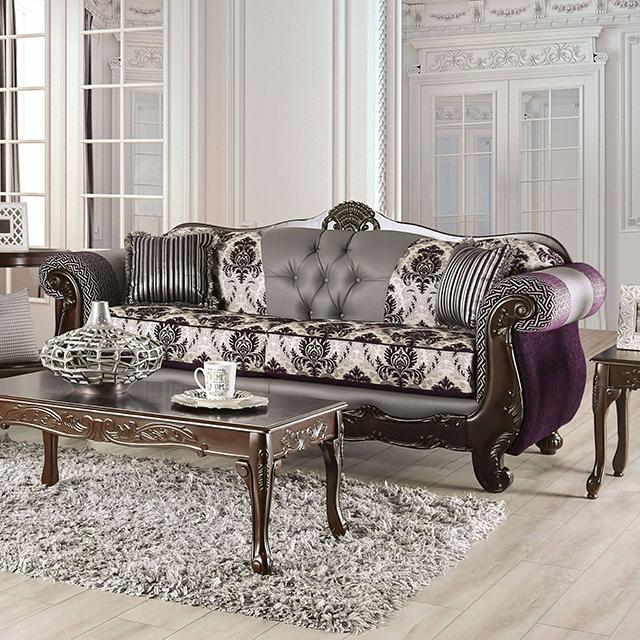 CONCETTO Sofa, Purple/Gray  Las Vegas Furniture Stores