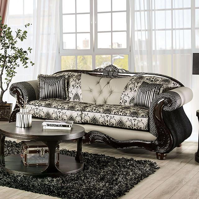 CRESPIGNANO Sofa, Black/Gray  Las Vegas Furniture Stores