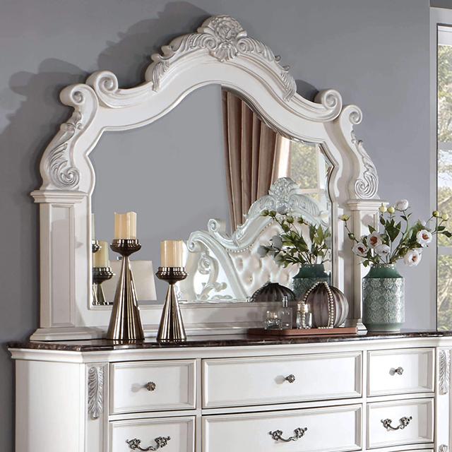 ESPARANZA Mirror, Pearl White ESPARANZA Mirror, Pearl White Half Price Furniture